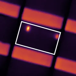 Thermografie-Aufnahme desselben Moduls